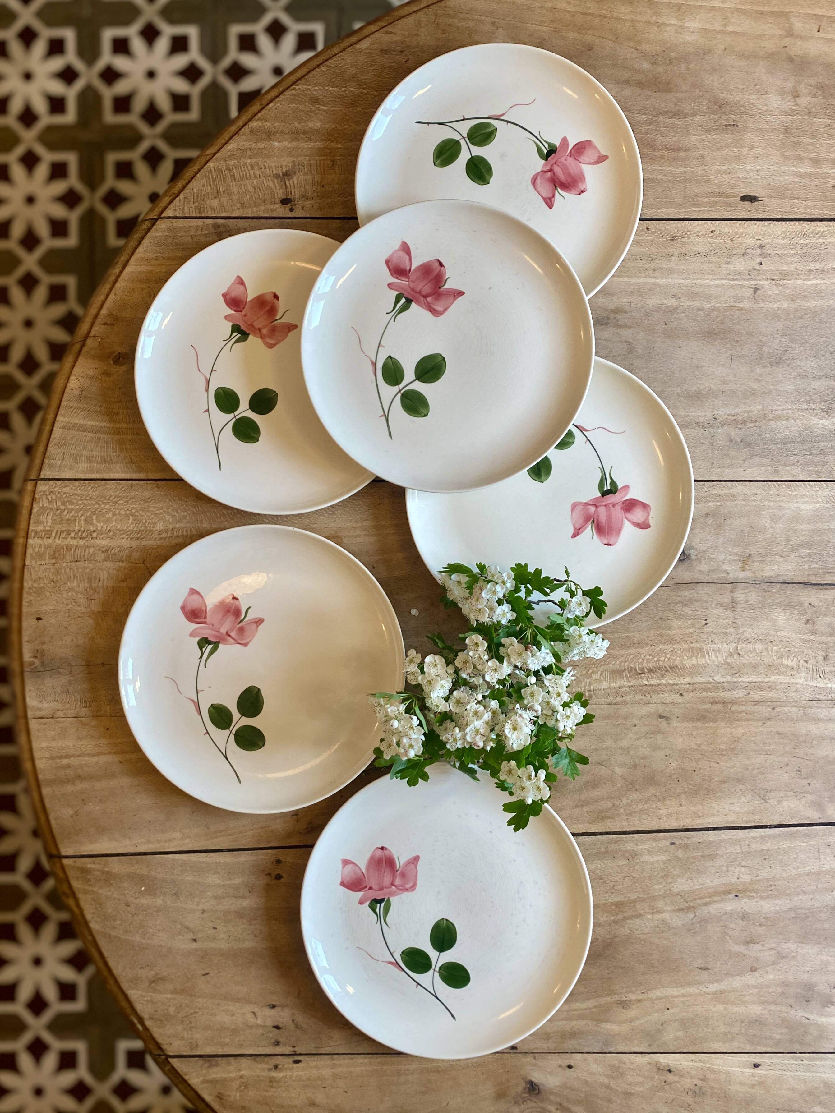 Set of 6 vintage flat plates - Magali model by Villeroy and Boch