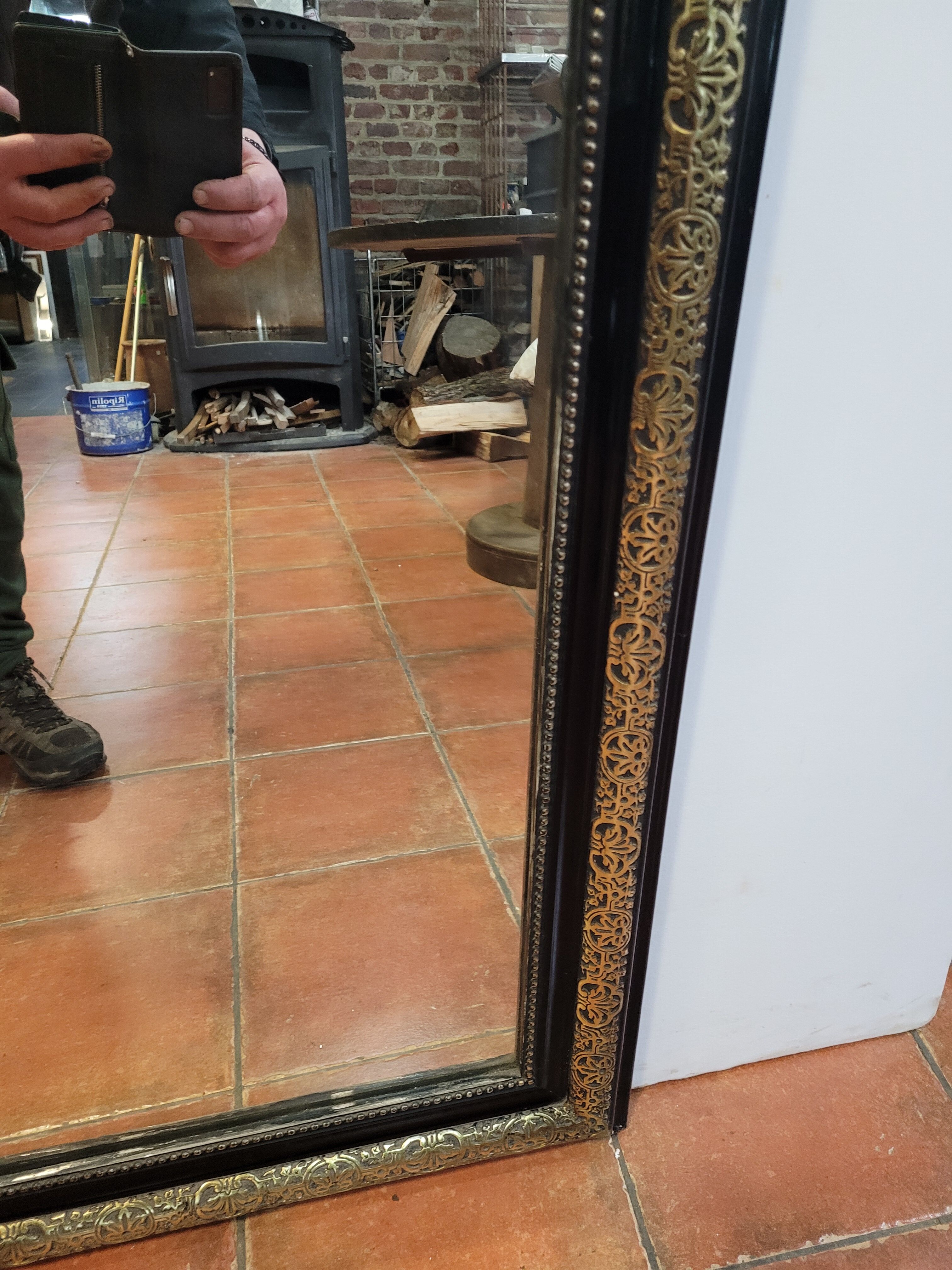 Napoleon III mirror with mercury mirror