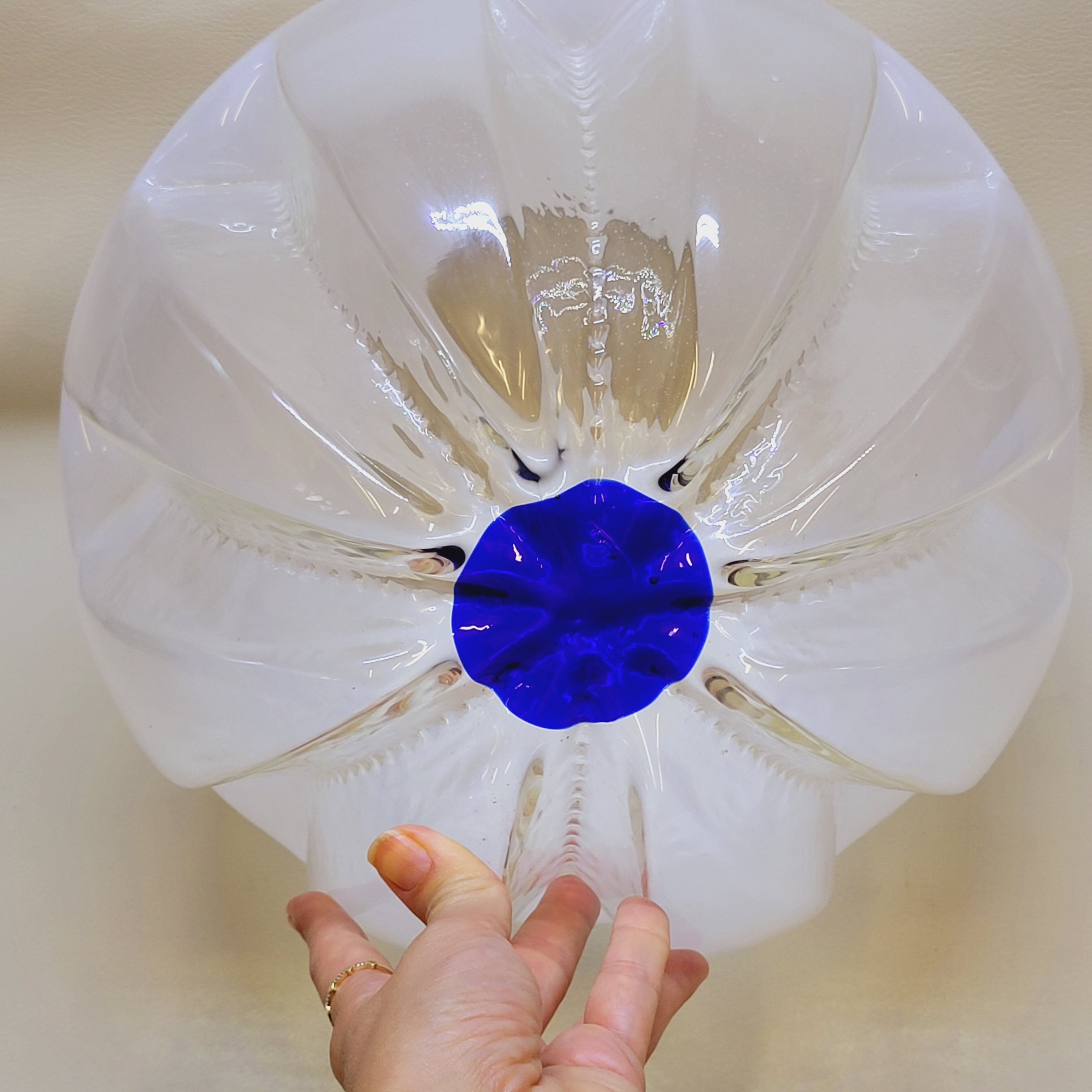 Globe Boule Pour Suspension Ou Lampe Lampadaire Vintage Mazzega Italie 1970 30cm