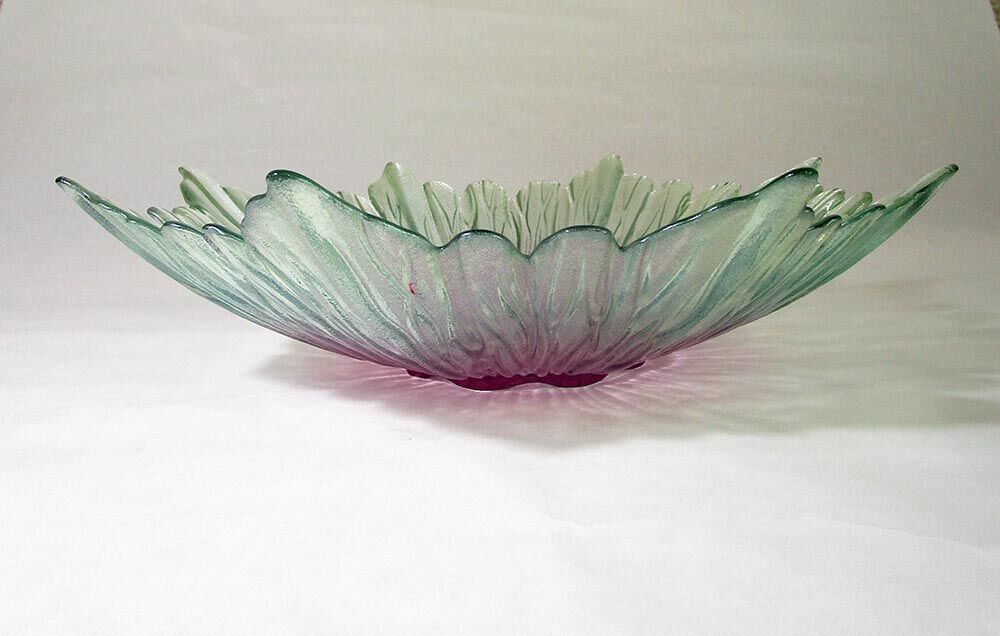 Large coloured glass fruit cup