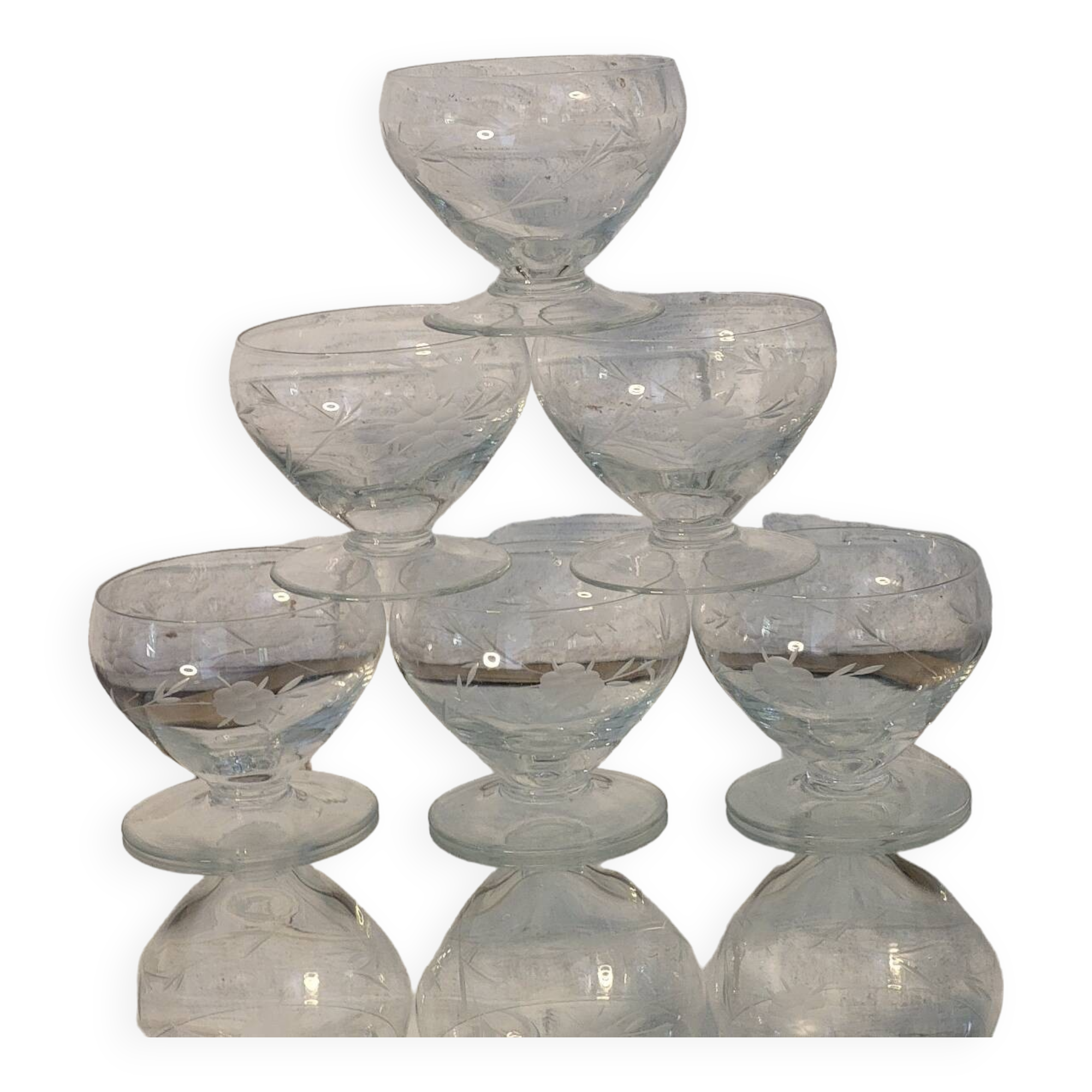 Vintage stemmed glasses