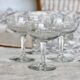 Vintage cut crystal champagne glasses