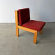Brutalist design armchair by André Sornay in beech, vintage model.