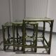 Vintage nesting table, green in colour.