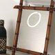 30s/40s bamboo wood mirror 38x45cm