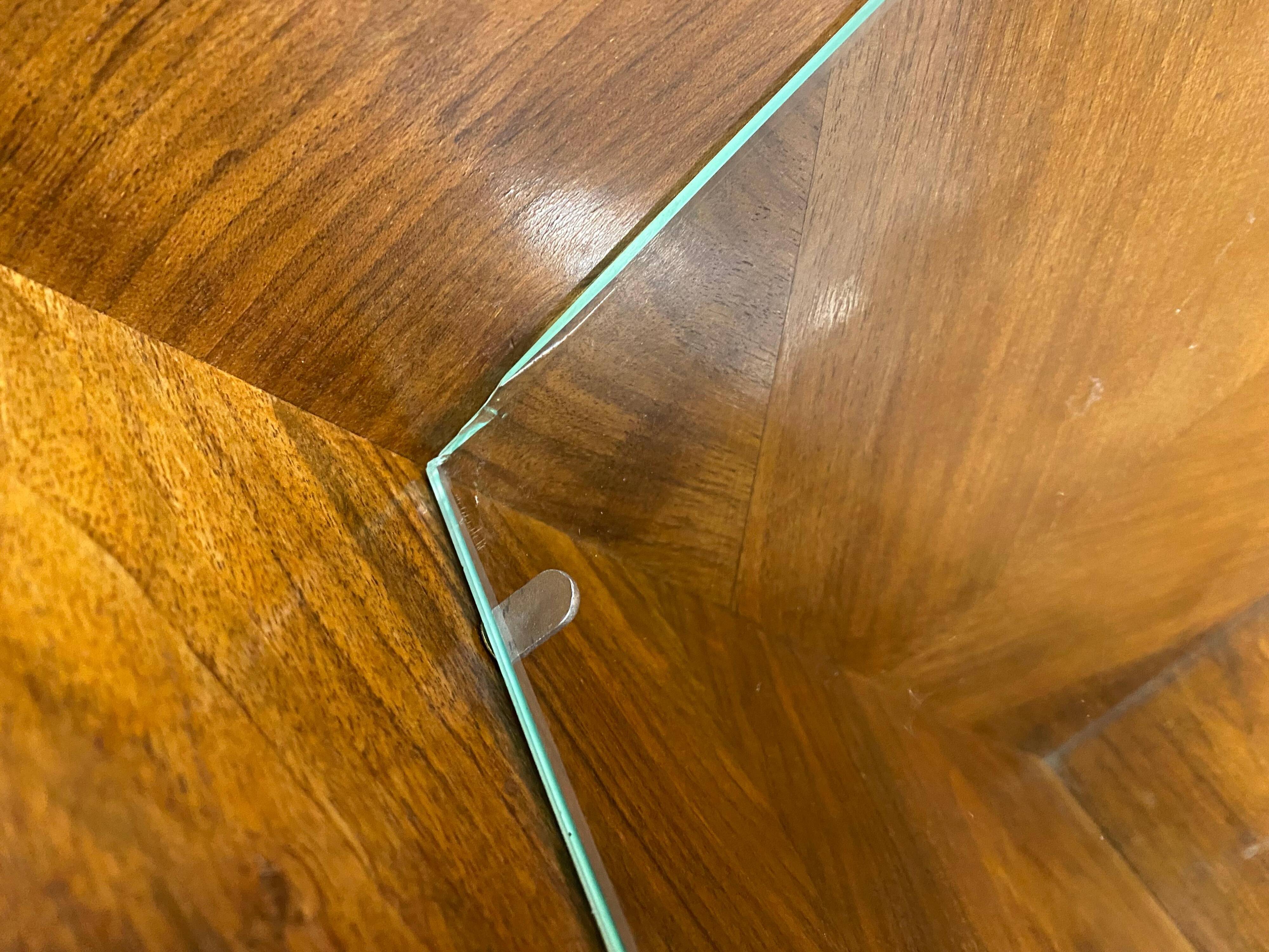 Art Deco display cabinet in walnut