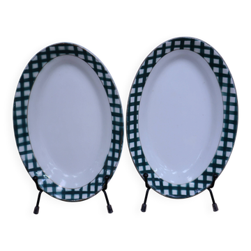 2 beautiful dishes from Sarreguemines and Scottish Digoin.