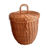 Panier en osier vintage  avec couvercle