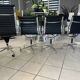 Ensemble de 4 Fauteuils cuir Charles & Ray Eames 1980