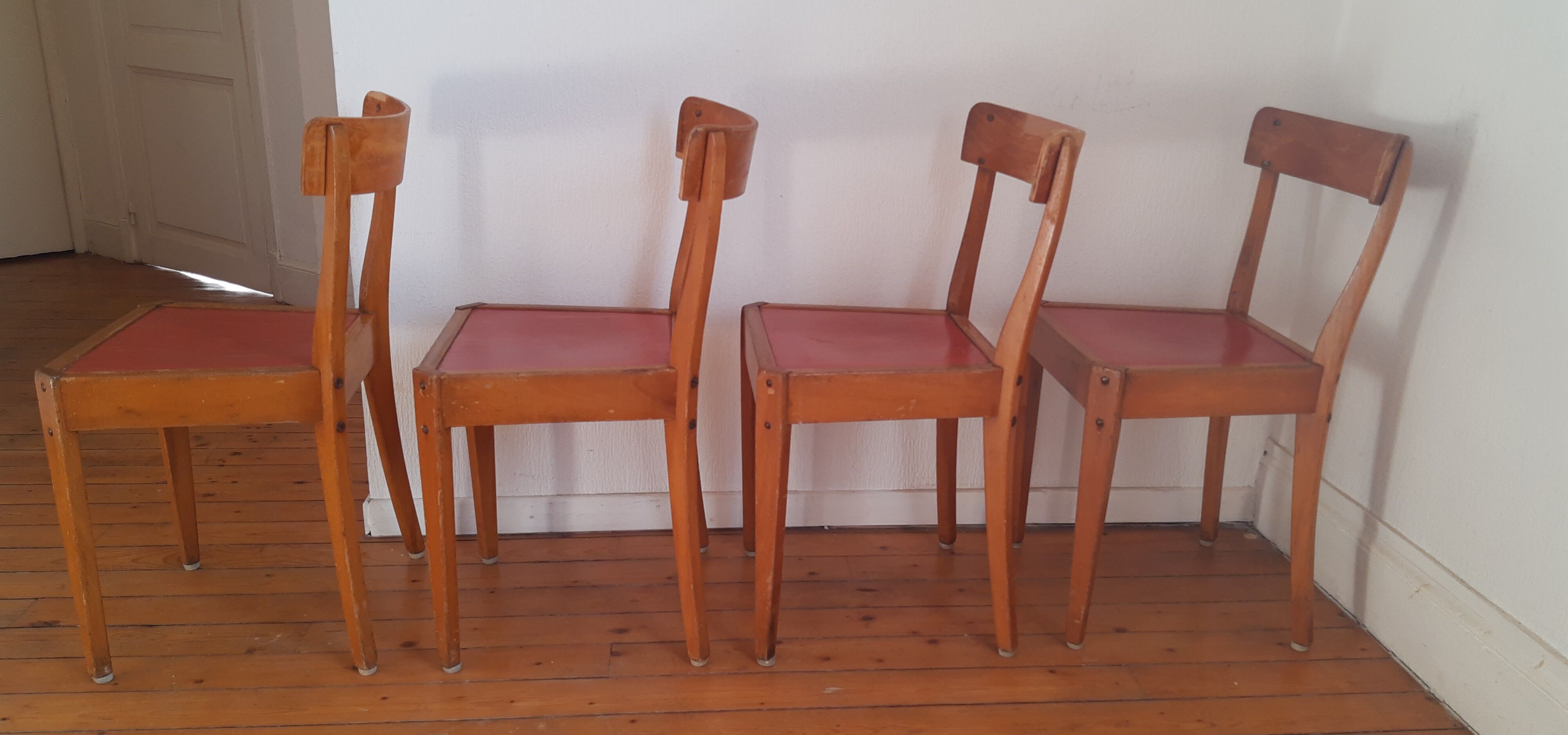 Suite of 4 chairs vintage bistro Diago