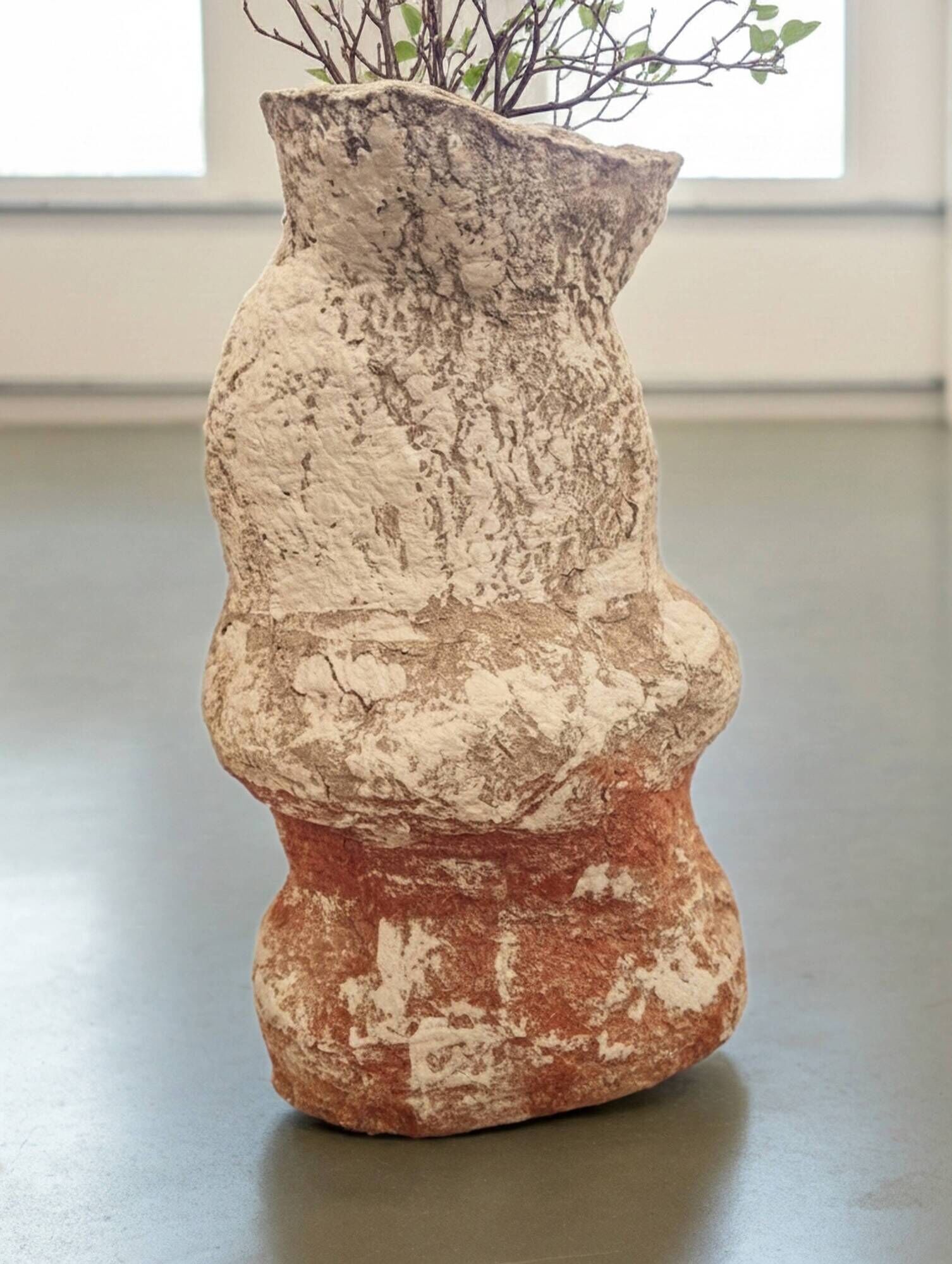 Sculptural vase mineral spirit Boho - Wabi-Sabi
