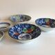 set of 4 bowls and 4 asian porcelain cups