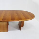 Table à manger ovale extensible vintage des années 1960