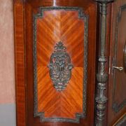 Louis Buffet in Walnut 19th Century with Drawers, Marble and Bronze Ornaments