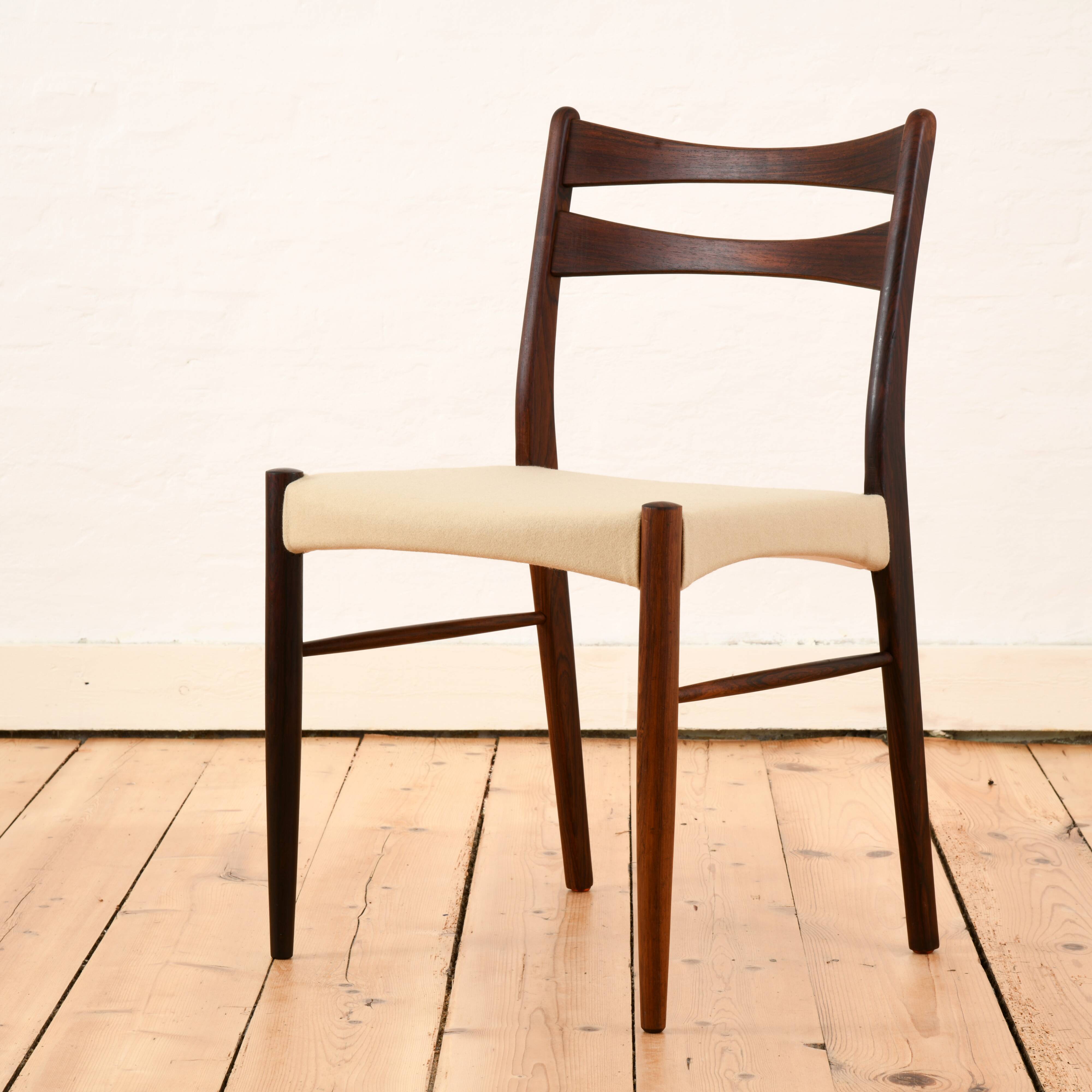 Pair of Scandinavian chairs in Rio rosewood