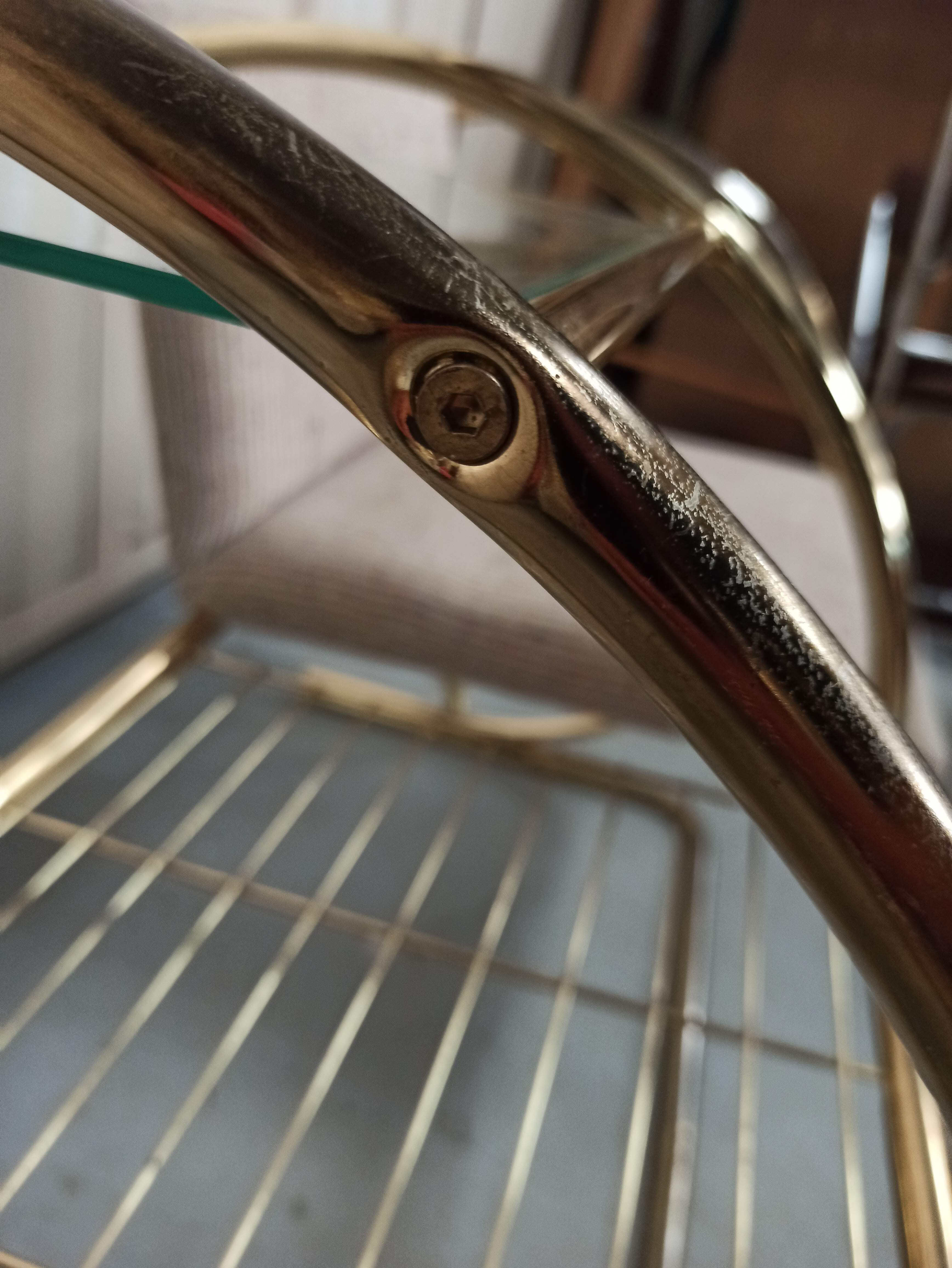 Bench armchair furniture chrome gold 70s