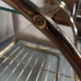 Bench armchair furniture chrome gold 70s