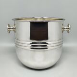 1960s Astonishing Silver Plated Ice Bucket by Sheratonn. Made in Italy.