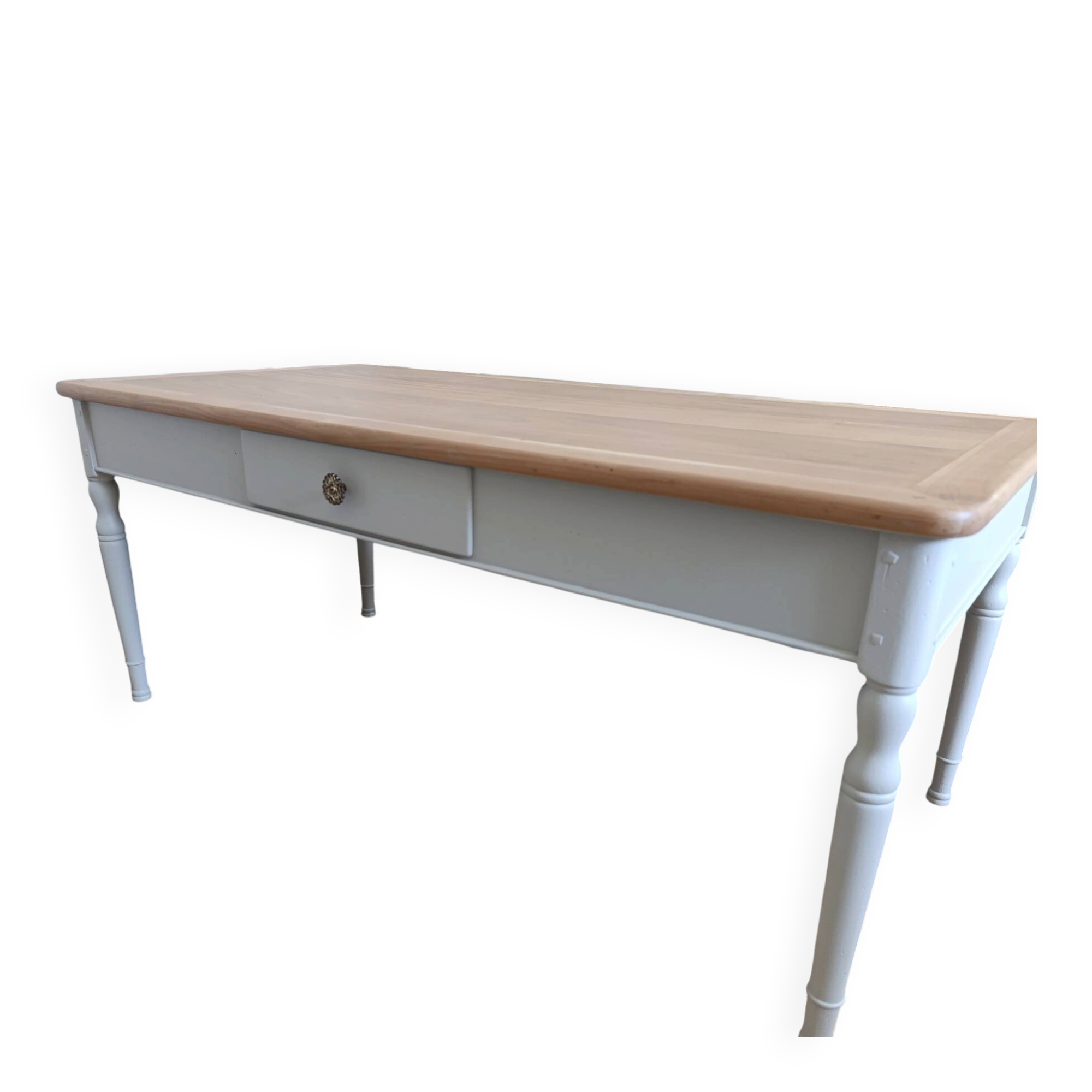 Table ancienne en bois massif restaurée