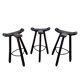 Set of 3 Vintage Spanish Brutalist Marbella Stools