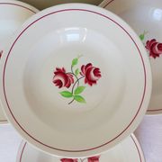 4 assiettes creuses K&G Luneville modèle Rose-Mai 2106209