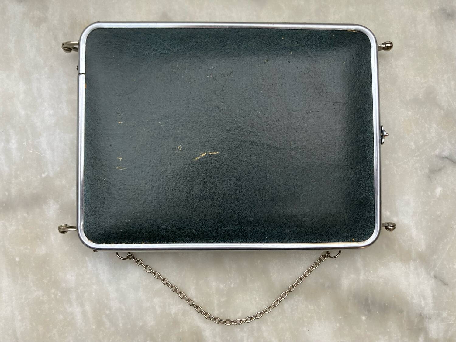 Vintage horizontal triptych barber mirror