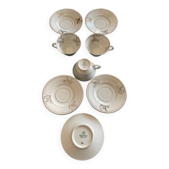 Lot de 3 tasses et 5 soucoupes BAVARIA