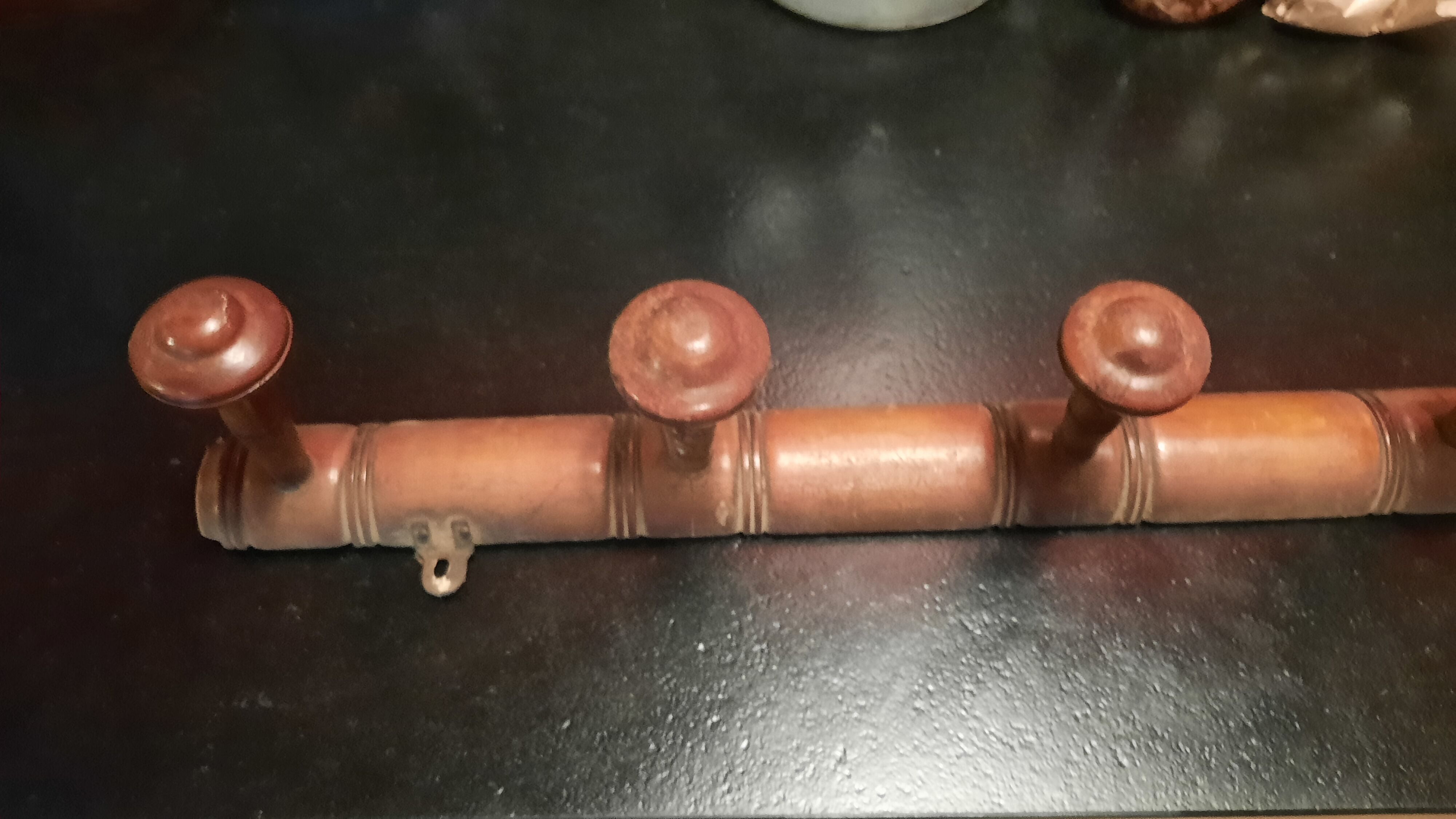 Wall coat rack 5 wooden hooks