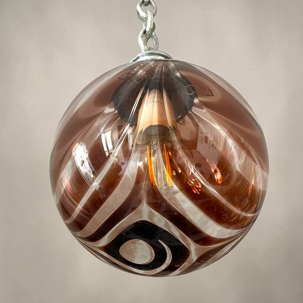 Art Deco style swirl glass light by Marinha Grande