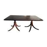English dining room table in mahogany veneer late nineteenth with two extensions (from 1m80 to 2m80)
