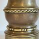 Chic brass lamp and vintage fabric