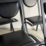 4 Black Sinus Chairs by Karl Friedrich Förster | Germany | 1990s