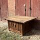 Large solid wood table, storage with 2 doors