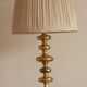 Single Swedish Brass Bobbin Table lamp