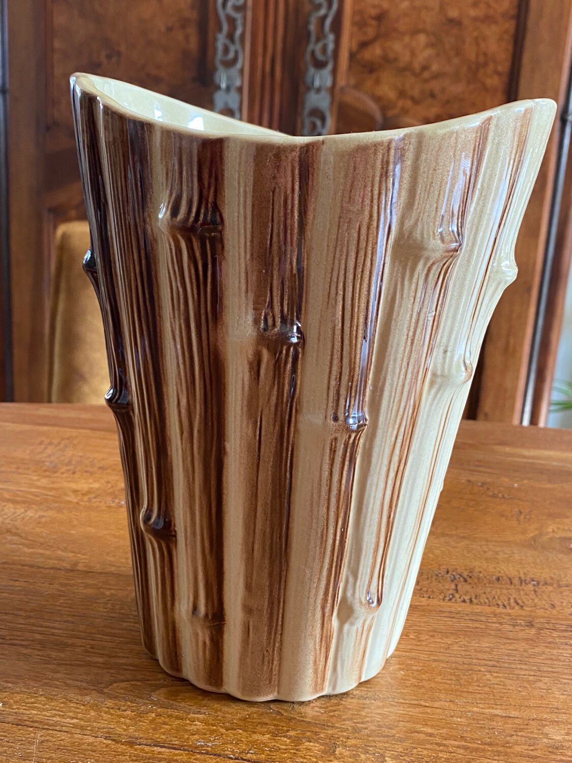 Large old vase St Clement bamboo