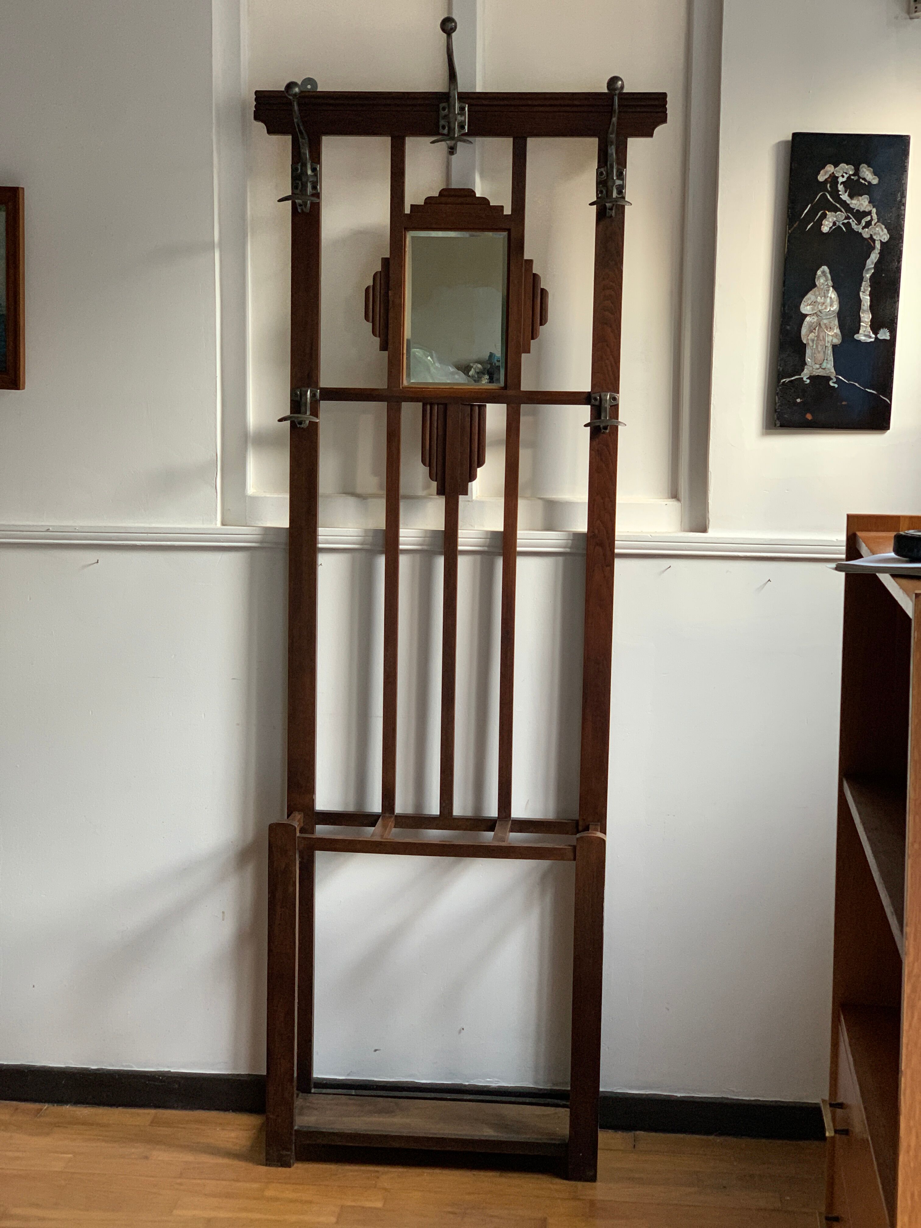 Art Deco cloakroom coat rack