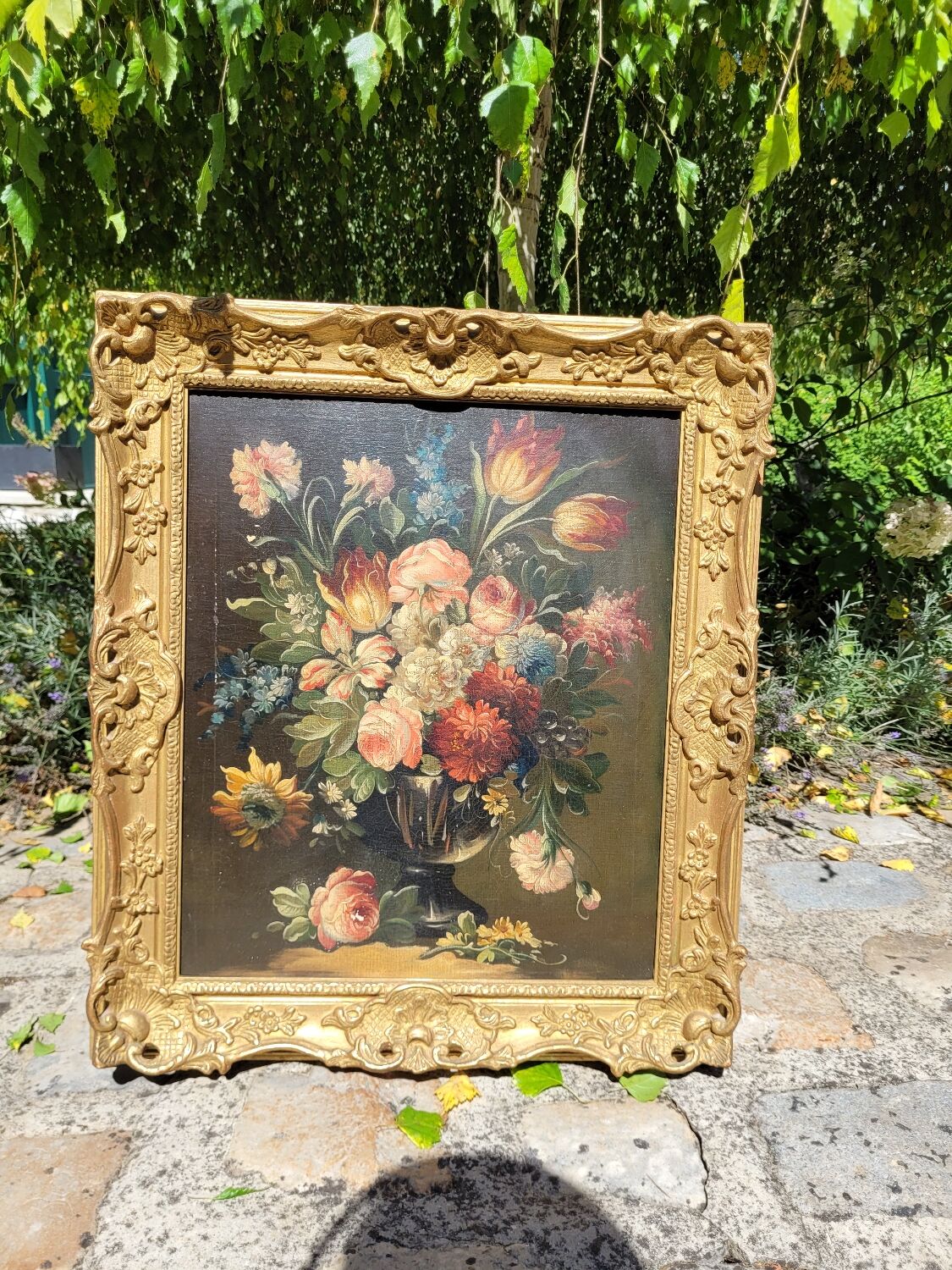 Oil painting bouquet of flowers
