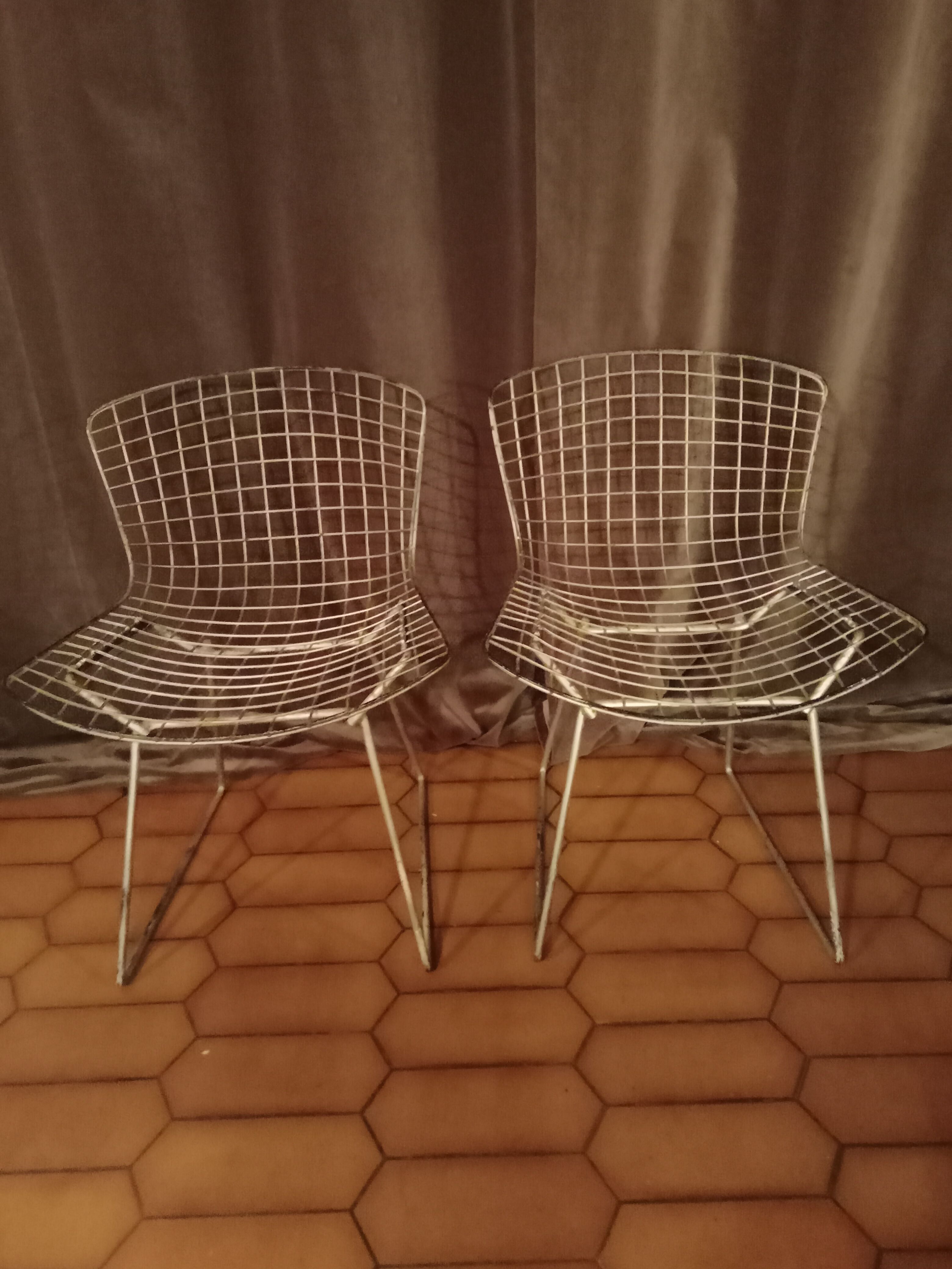 Pair of Harry Bertoia chairs, first edition 1950 Knoll