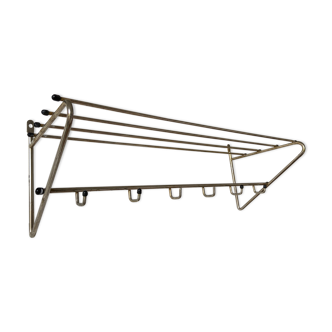 Metal wall coat holder with tablet