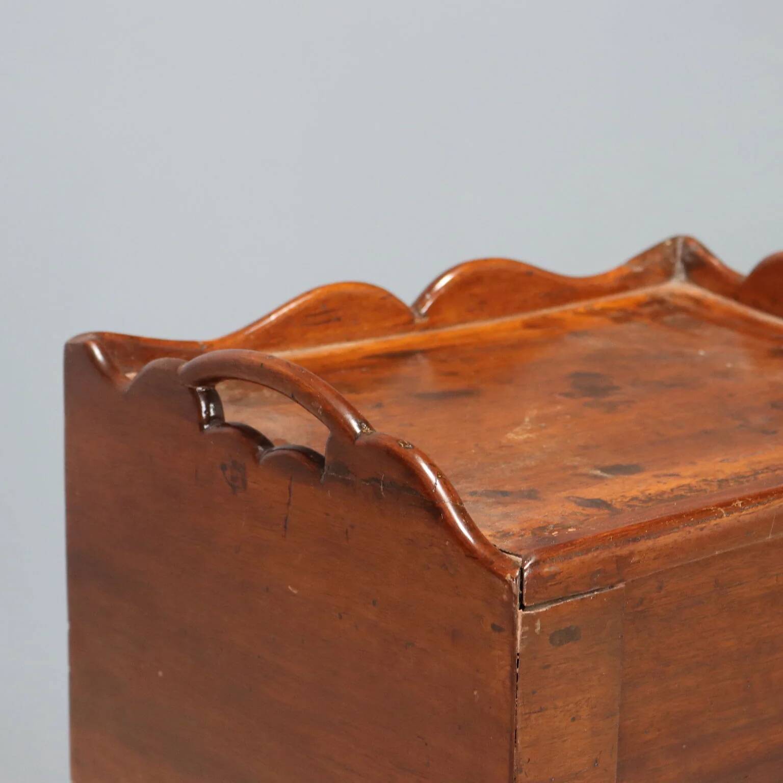 Nightstand in walnut, late 19th century.