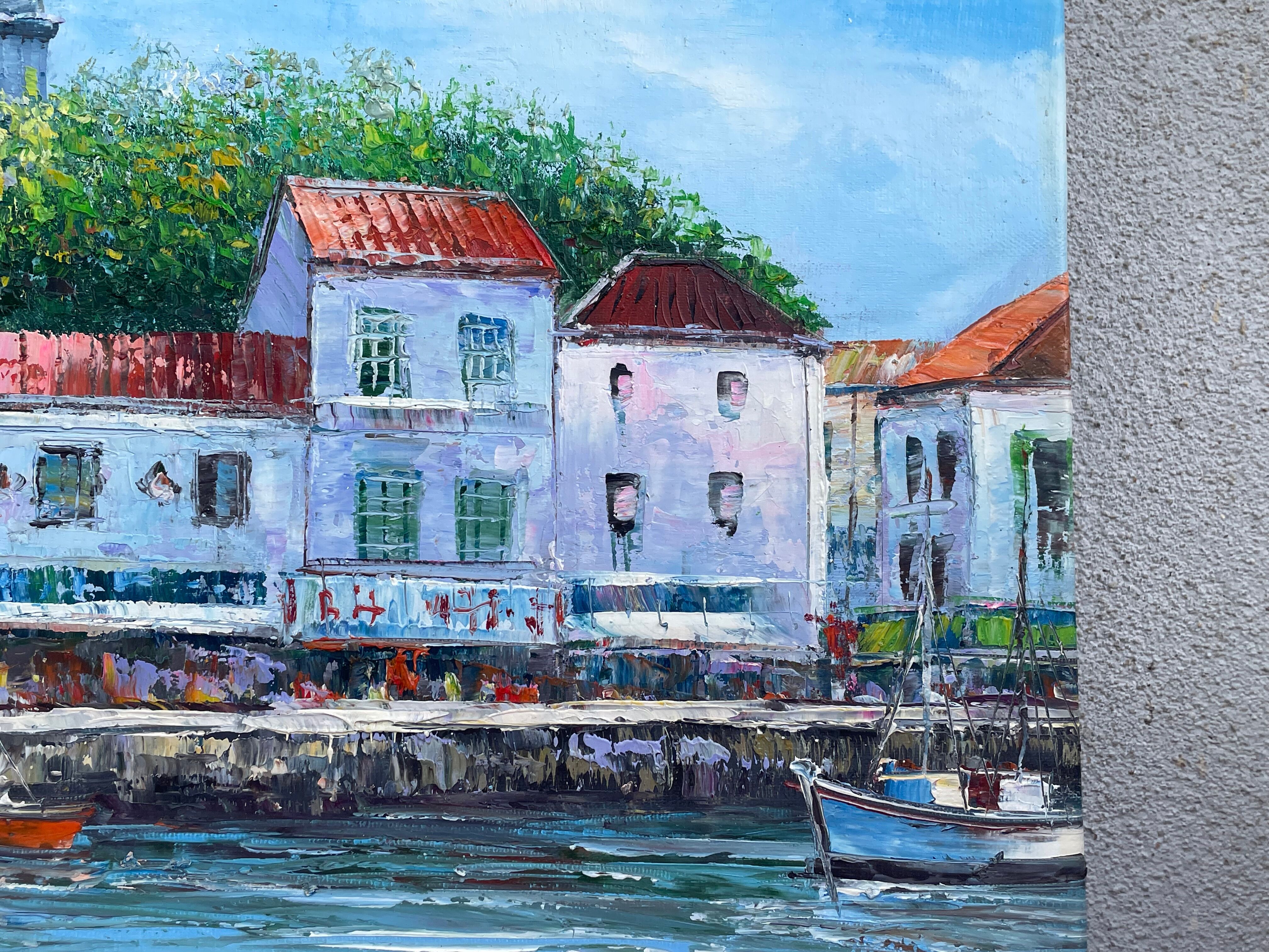 Marine, oil on canvas "les sables d'Olonne" signed Rossini