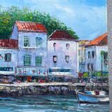 Marine, oil on canvas "les sables d'Olonne" signed Rossini