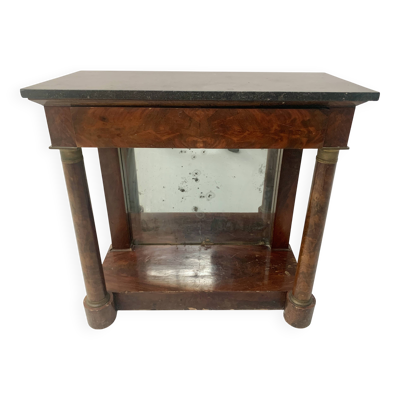 Console de style Empire à fond de miroir, XIXème siècle
