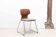 Chaise Flötotto traîneau coque cintrée chêne et chrome