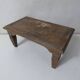 old small wooden bench step