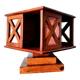 Small vintage teak revolving bookcase