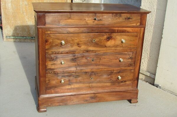 Chest of drawers L.Philippe in solid walnut