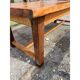 Table de ferme campagnarde en chêne et pin + 2 bancs