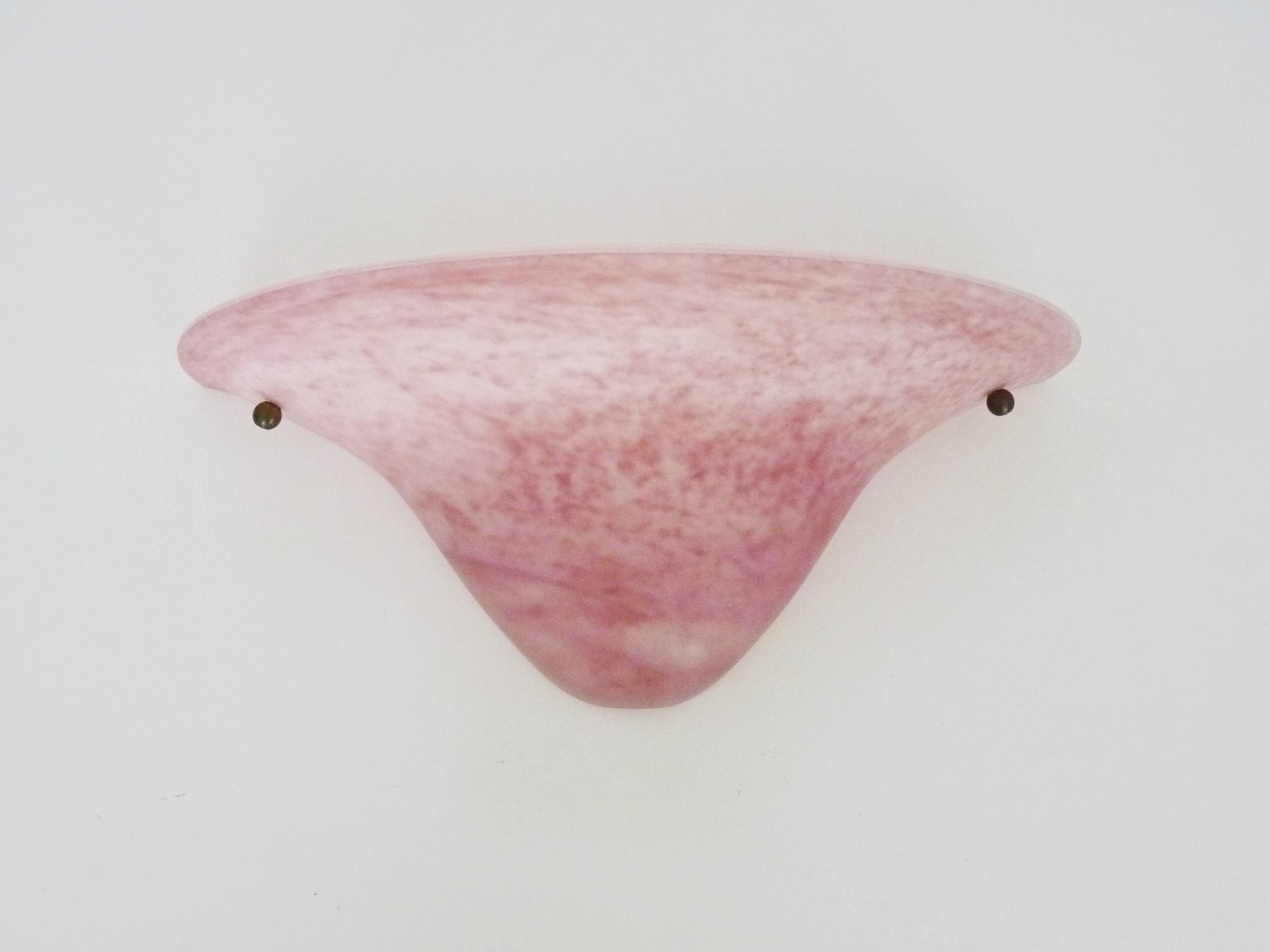 Half-moon wall light in pink glass paste Art Glass 70s 80s