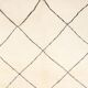 Berber beni ourain ecru rug with black diamonds 217 x 158 cm